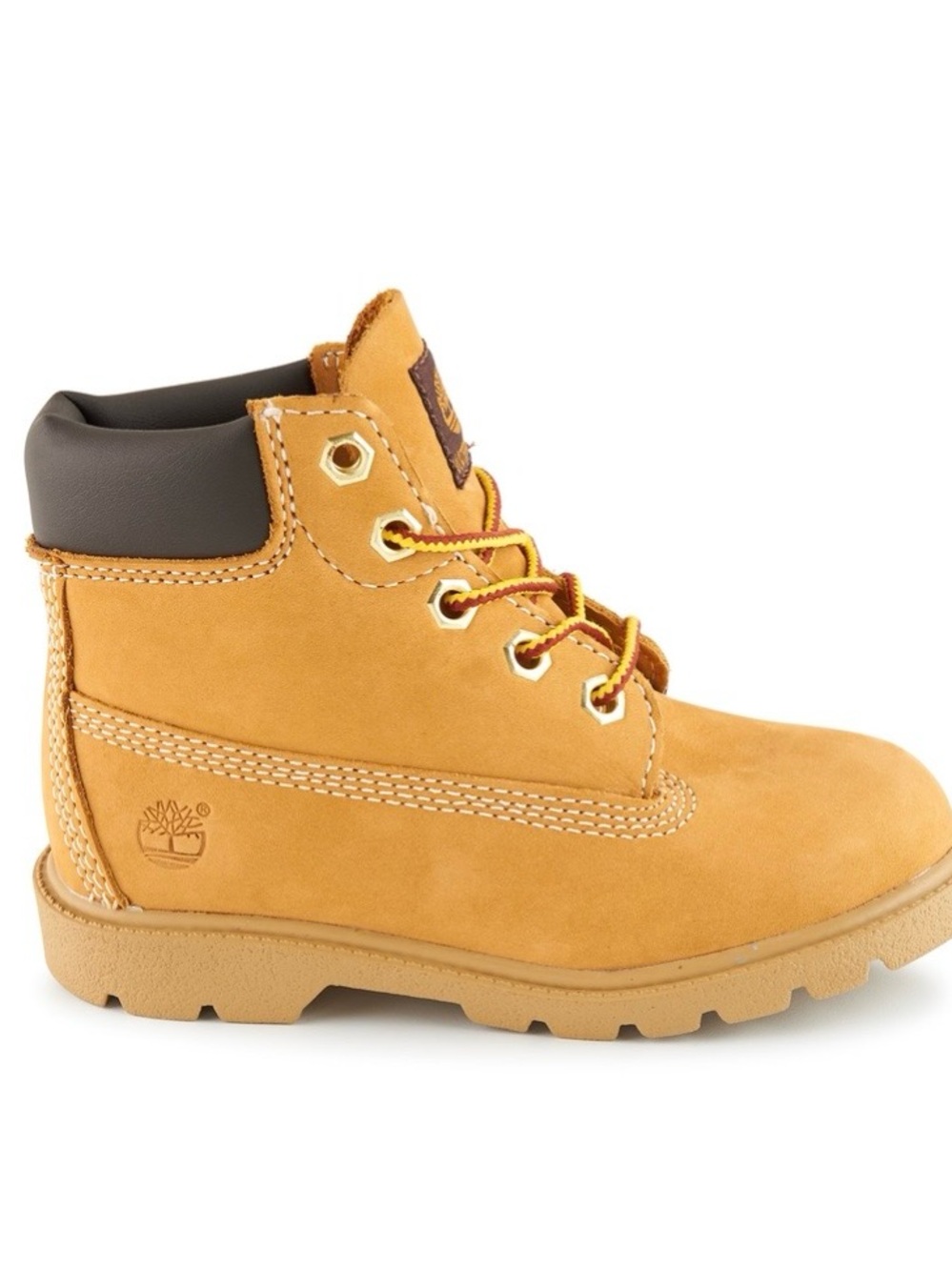Timberland Toddler Wheat/Black Padded-Collar Lace Boots